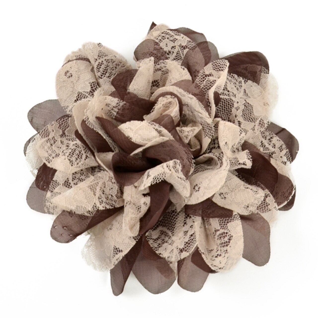 Mary Kate Lace Chiffon Flower Brooch Pin and Hair Clip Accessory